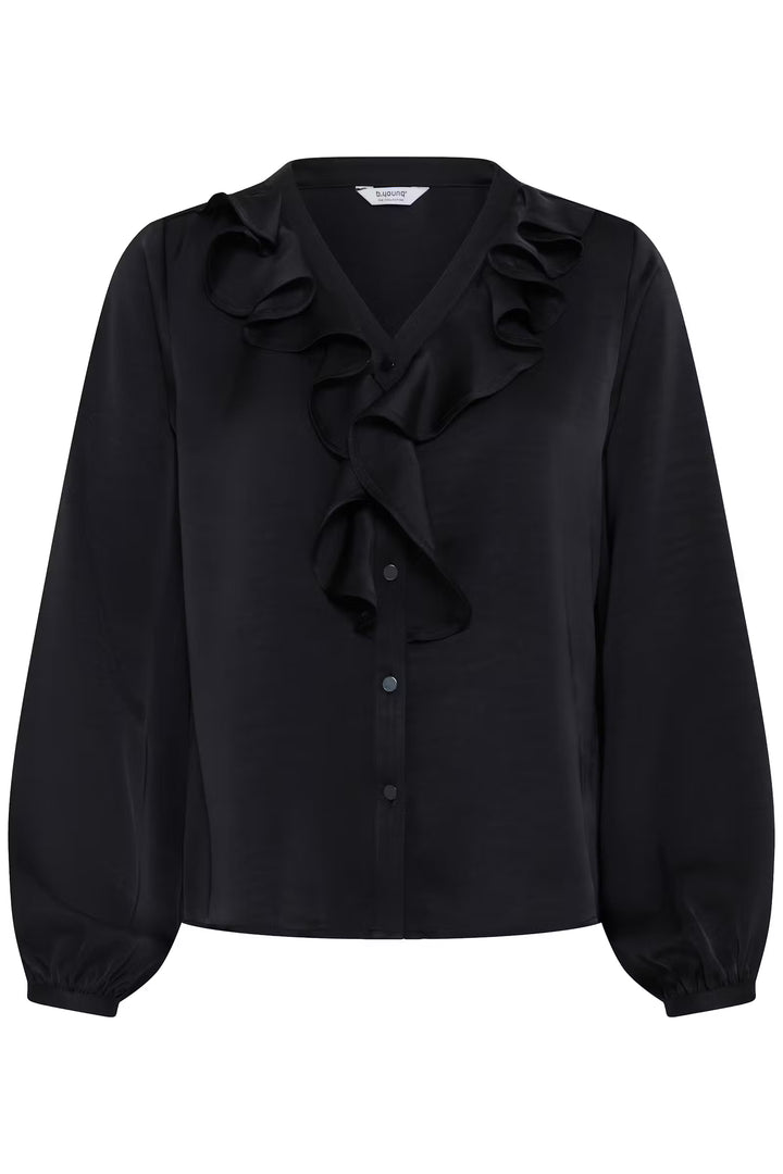 BYoung Black Isa Satin Blouse