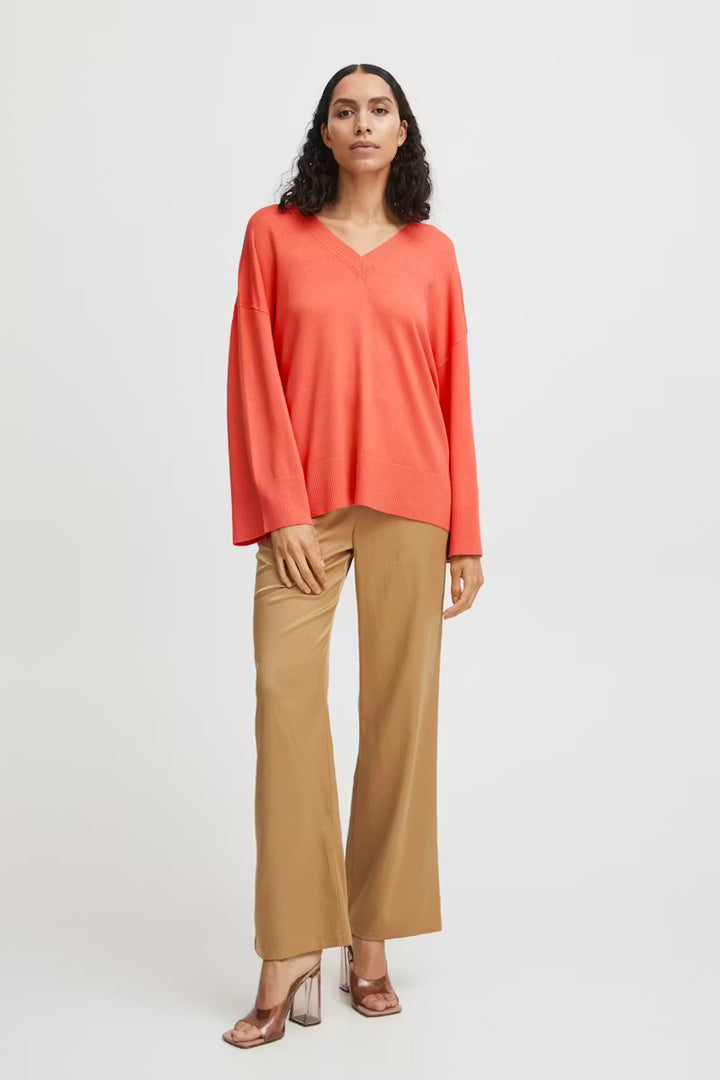 BYoung Cayenne V Neck Morla Top