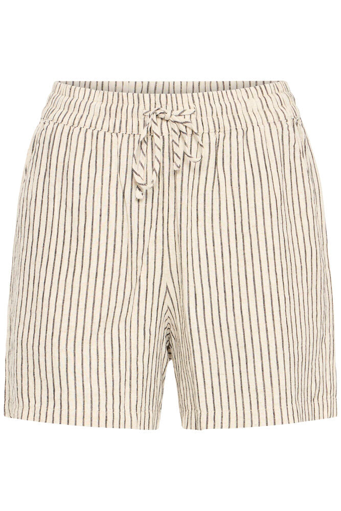 BYoung Linen Blend Stripe Shorts