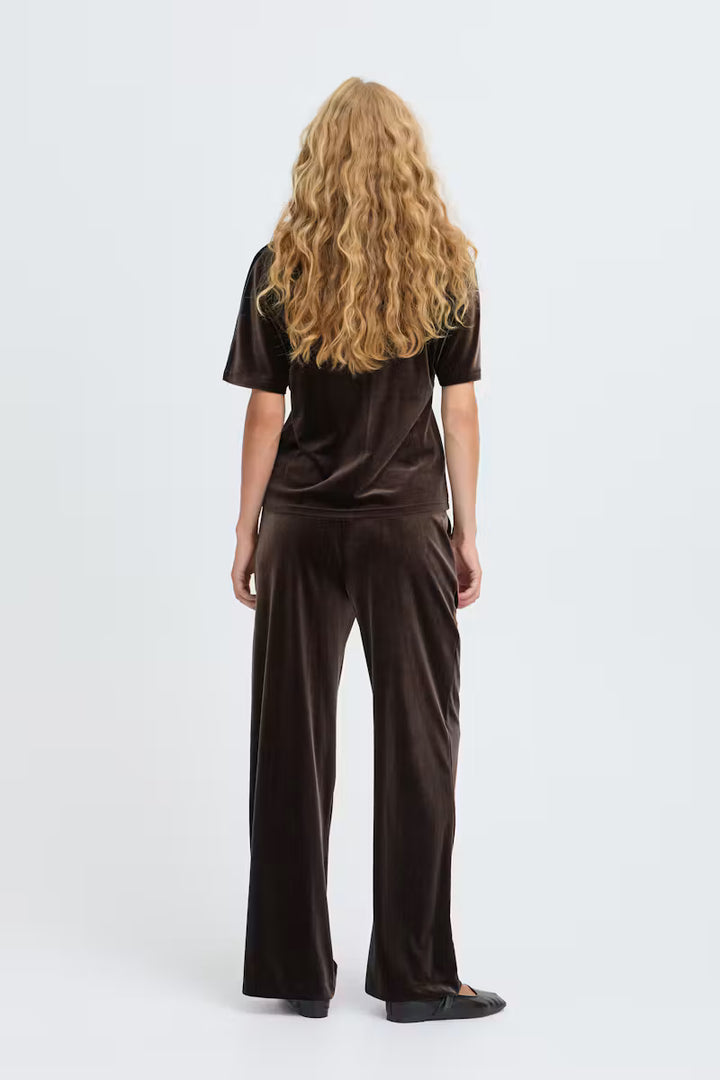 BYoung Brown Velour Top