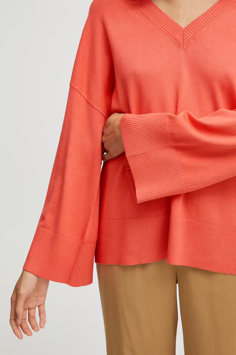 BYoung Cayenne V Neck Morla Top