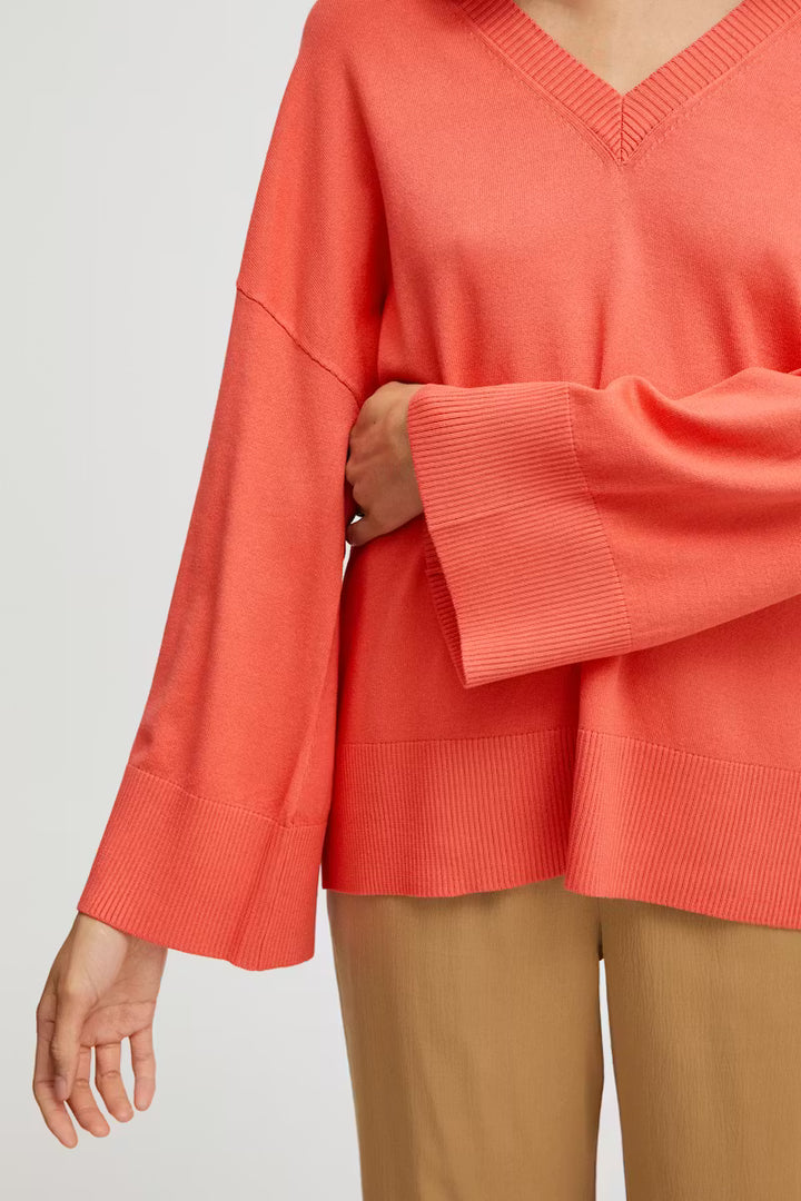 BYoung Cayenne V Neck Morla Top