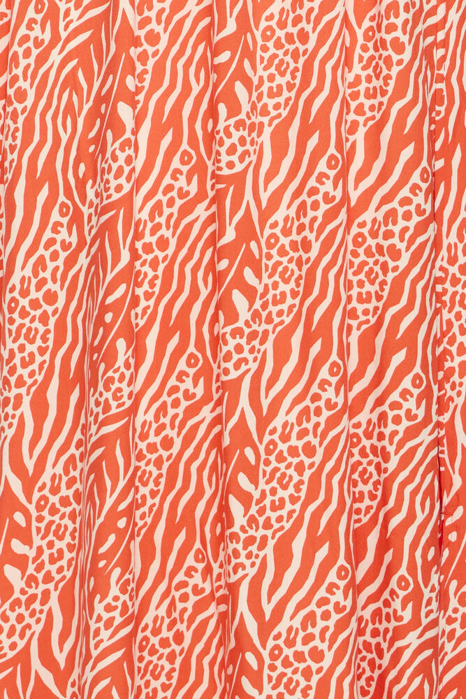 Byoung Orange Nature Print Dress