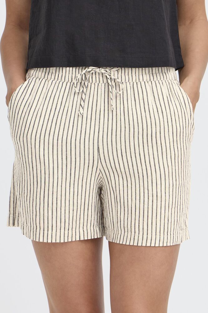 BYoung Linen Blend Stripe Shorts