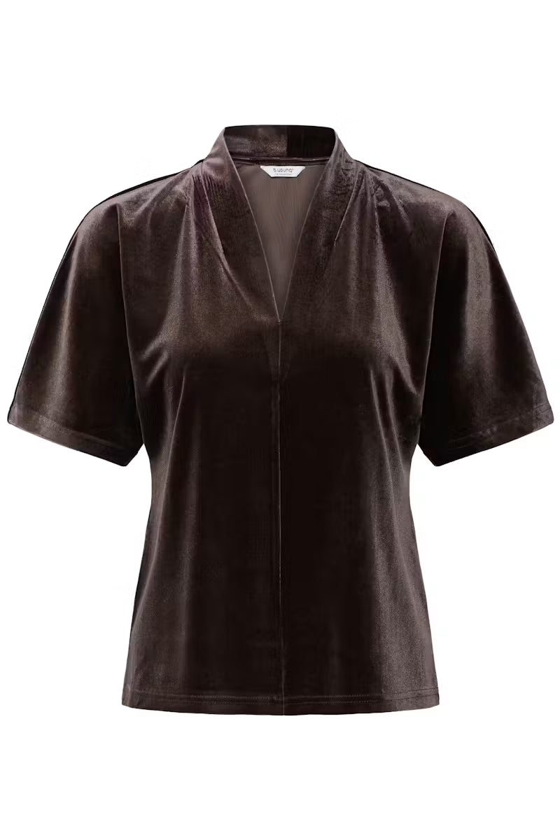 BYoung Brown Velour Top
