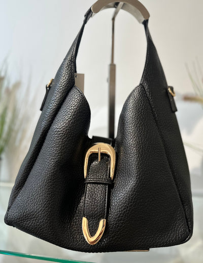 Black Slouch Buckle Bag