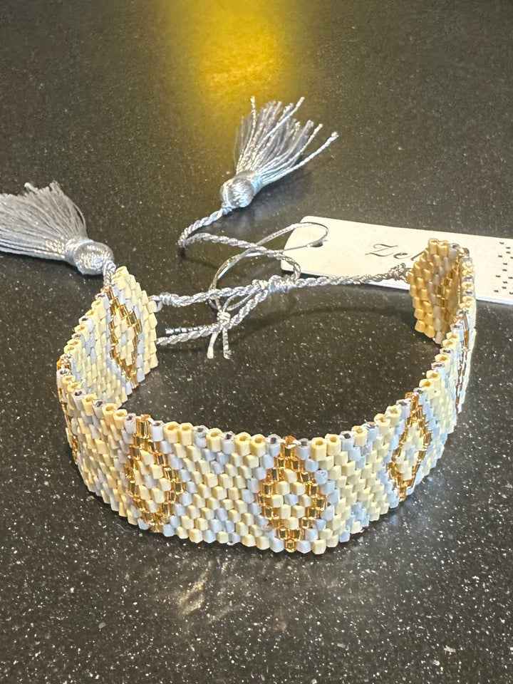 Zelly Grey, Stone & Gold Bracelet