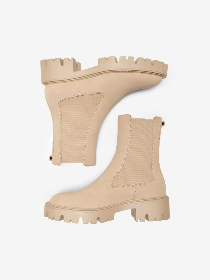 Camel Faux Suede Ankle Boots