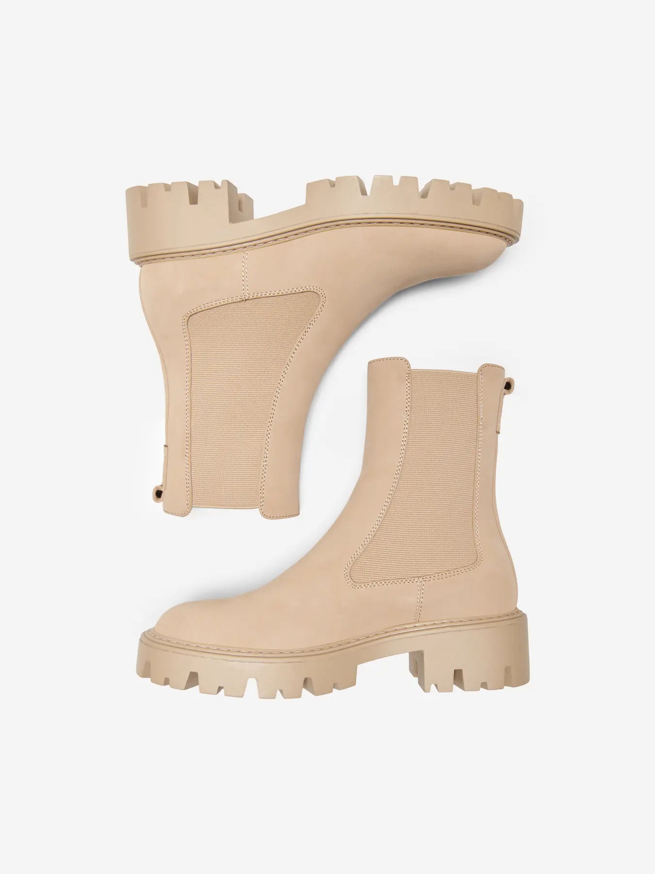 Camel Faux Suede Ankle Boots