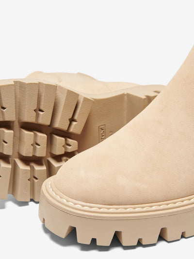 Camel Faux Suede Ankle Boots