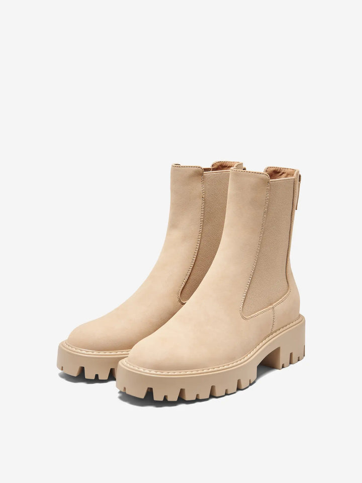 Camel Faux Suede Ankle Boots