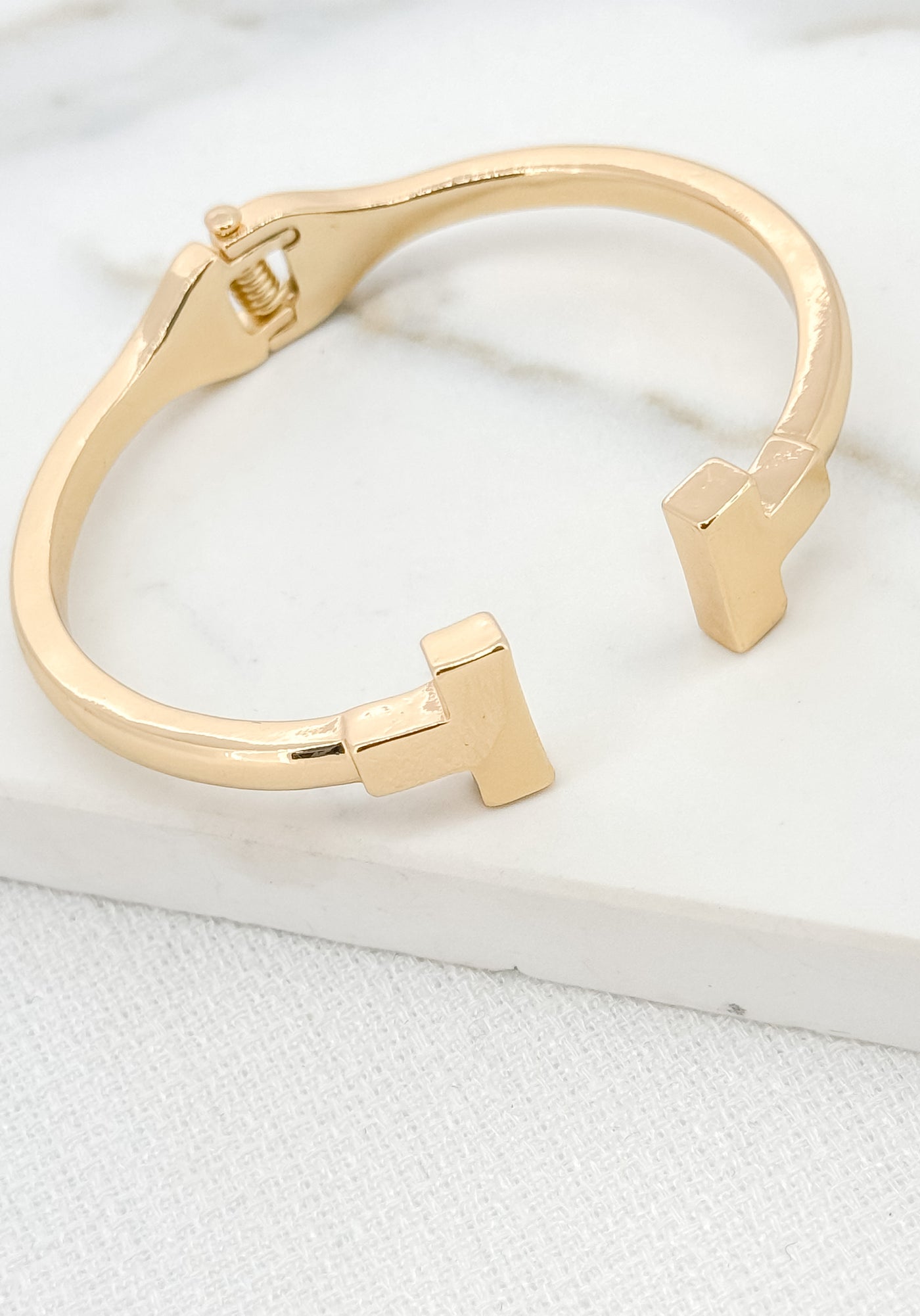 Gold 2 Bar Bangle