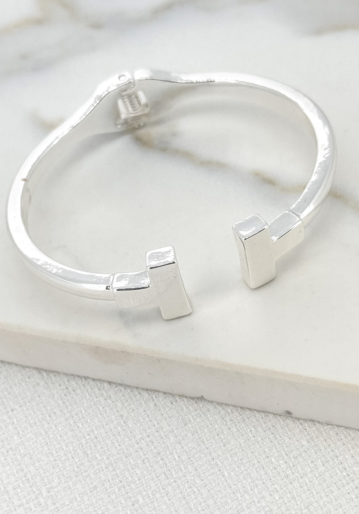 Silver 2 Bar Bangle