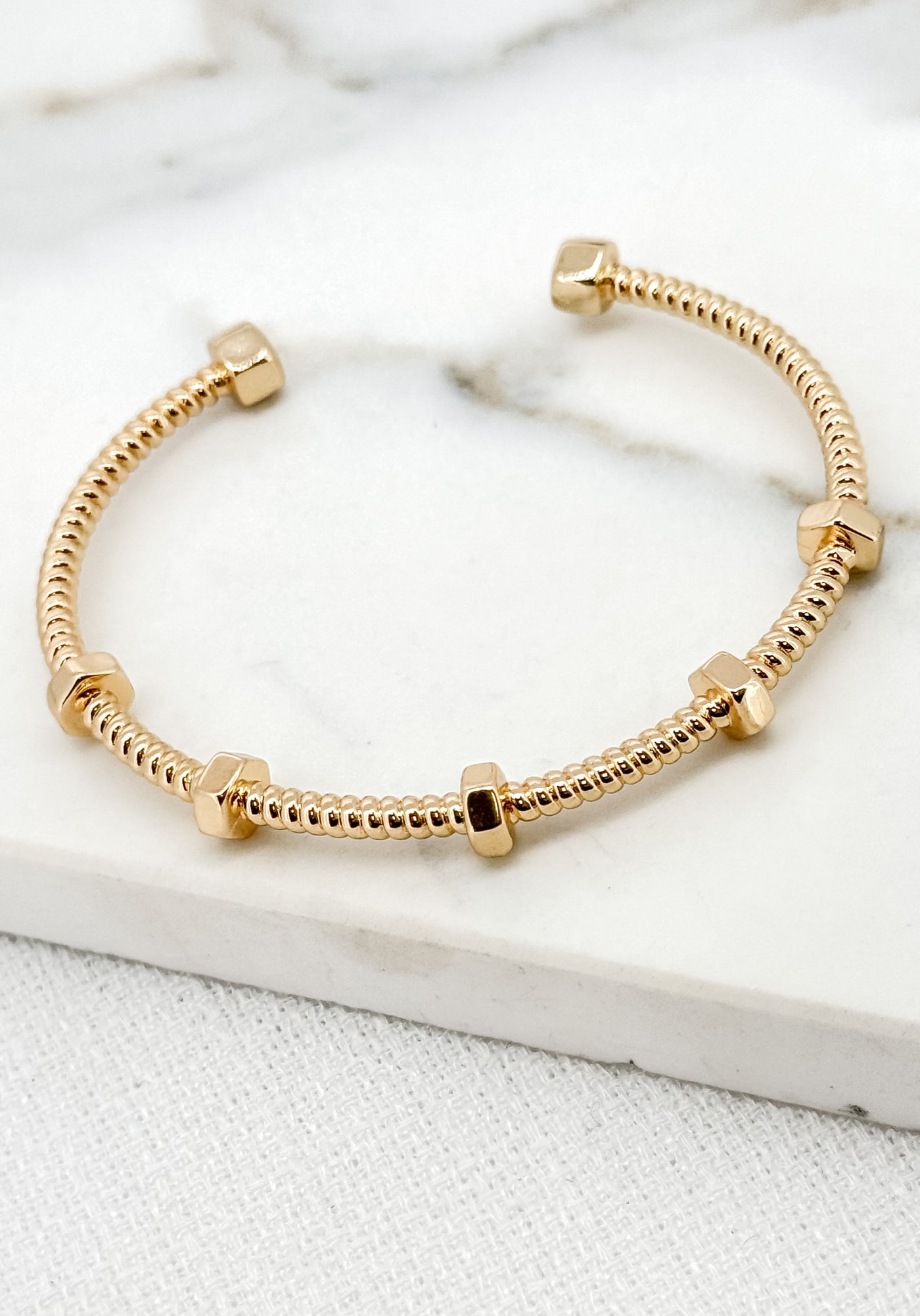 Gold Multi Hexagons Bangle