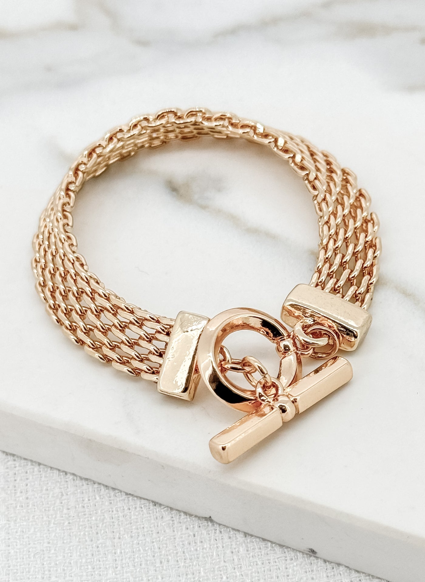 Gold Mesh Chain Bracelet