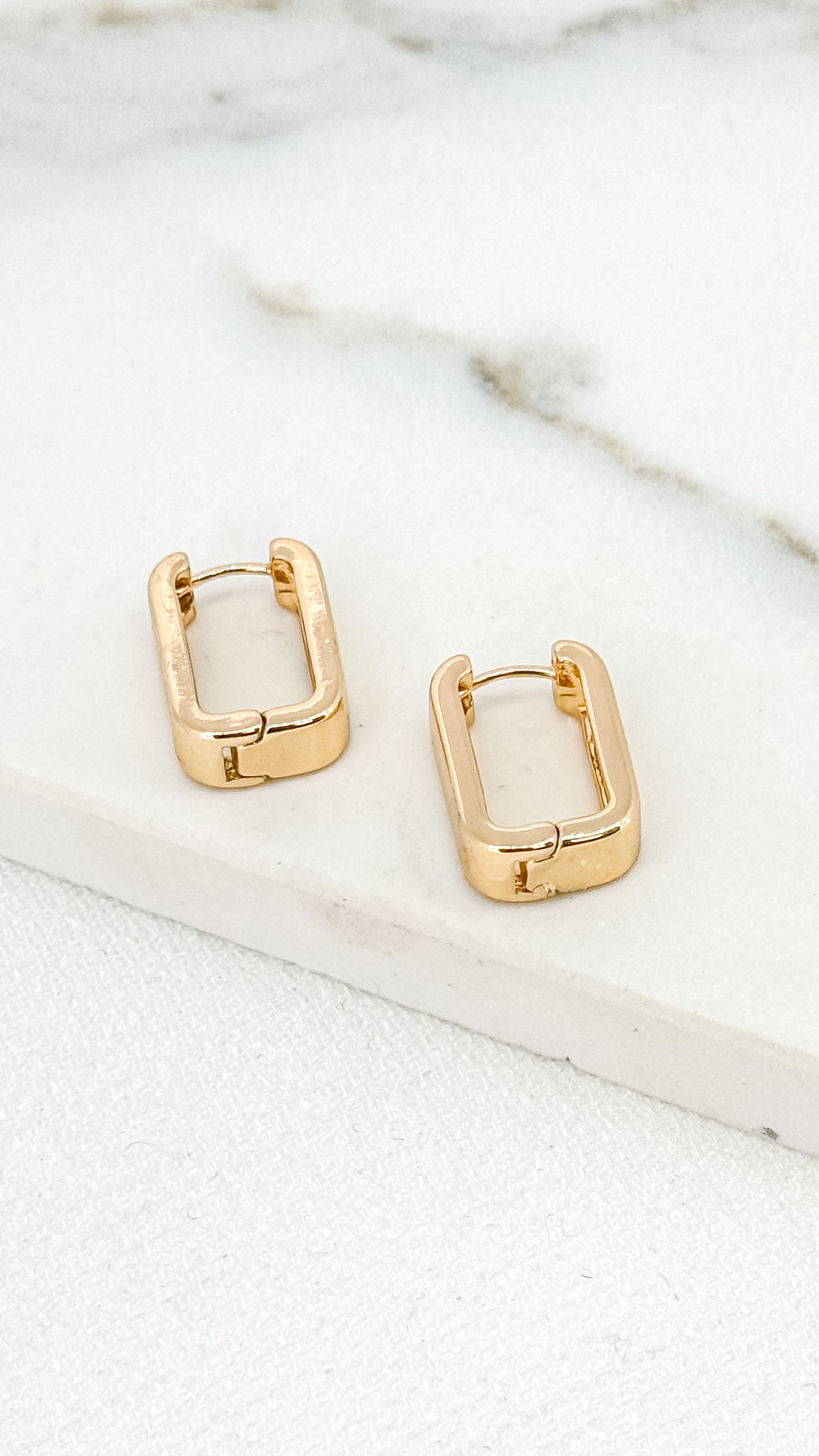 Gold Modern Hoop Earrings