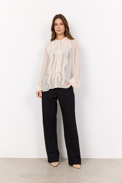 SC Cream Semi Sheer Naia Blouse