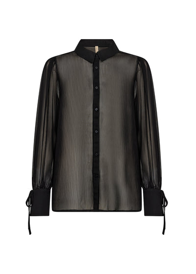 SC Black Semi Sheer Naia Blouse