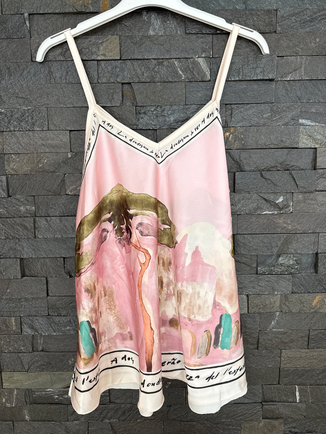Pink Tuscan Satin Vest Top