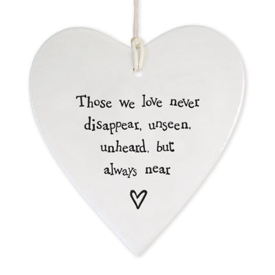 'Those We Love Never Disappear' Porcelain Heart