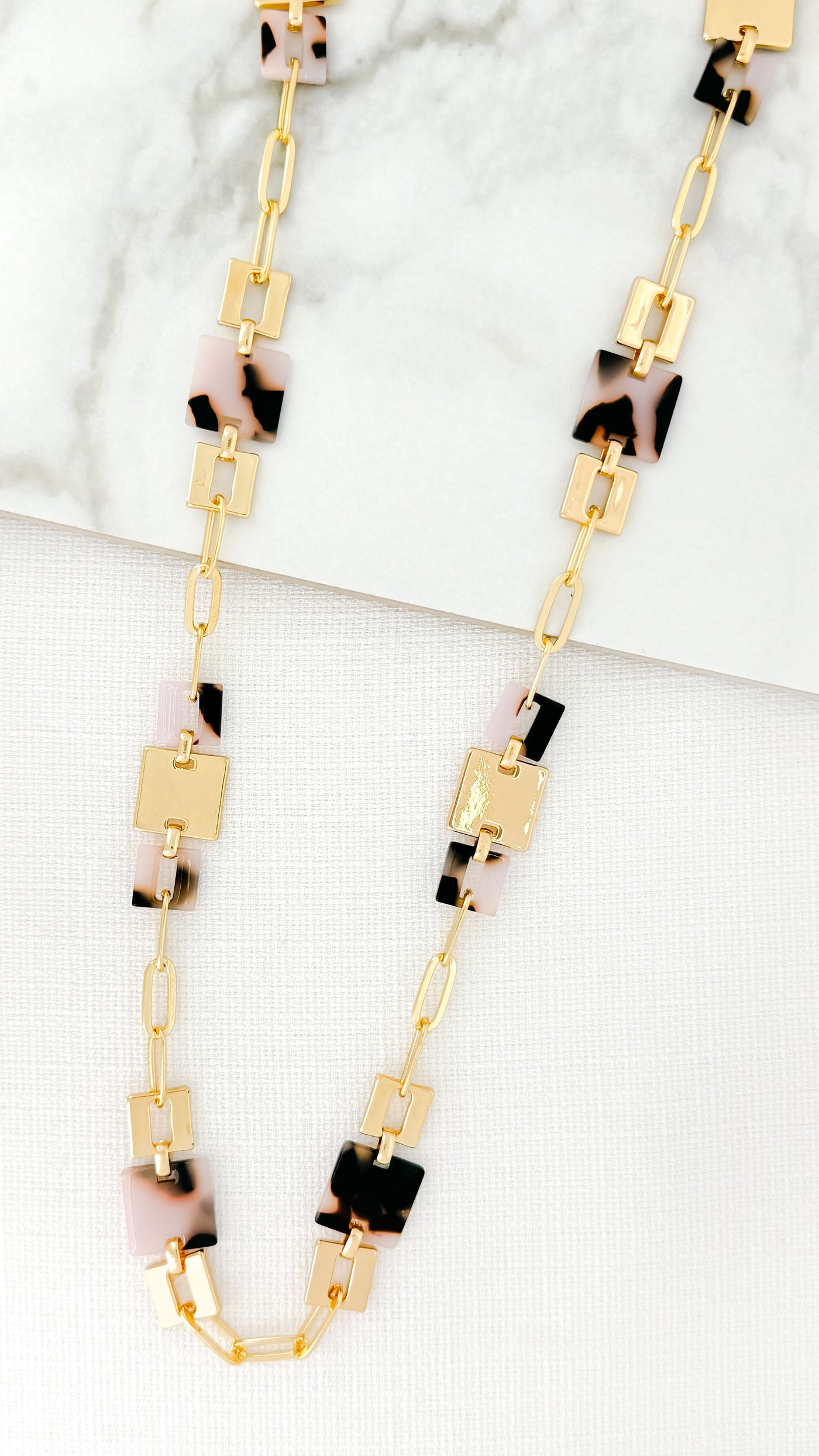 Gold & Tortoise Shell Necklace