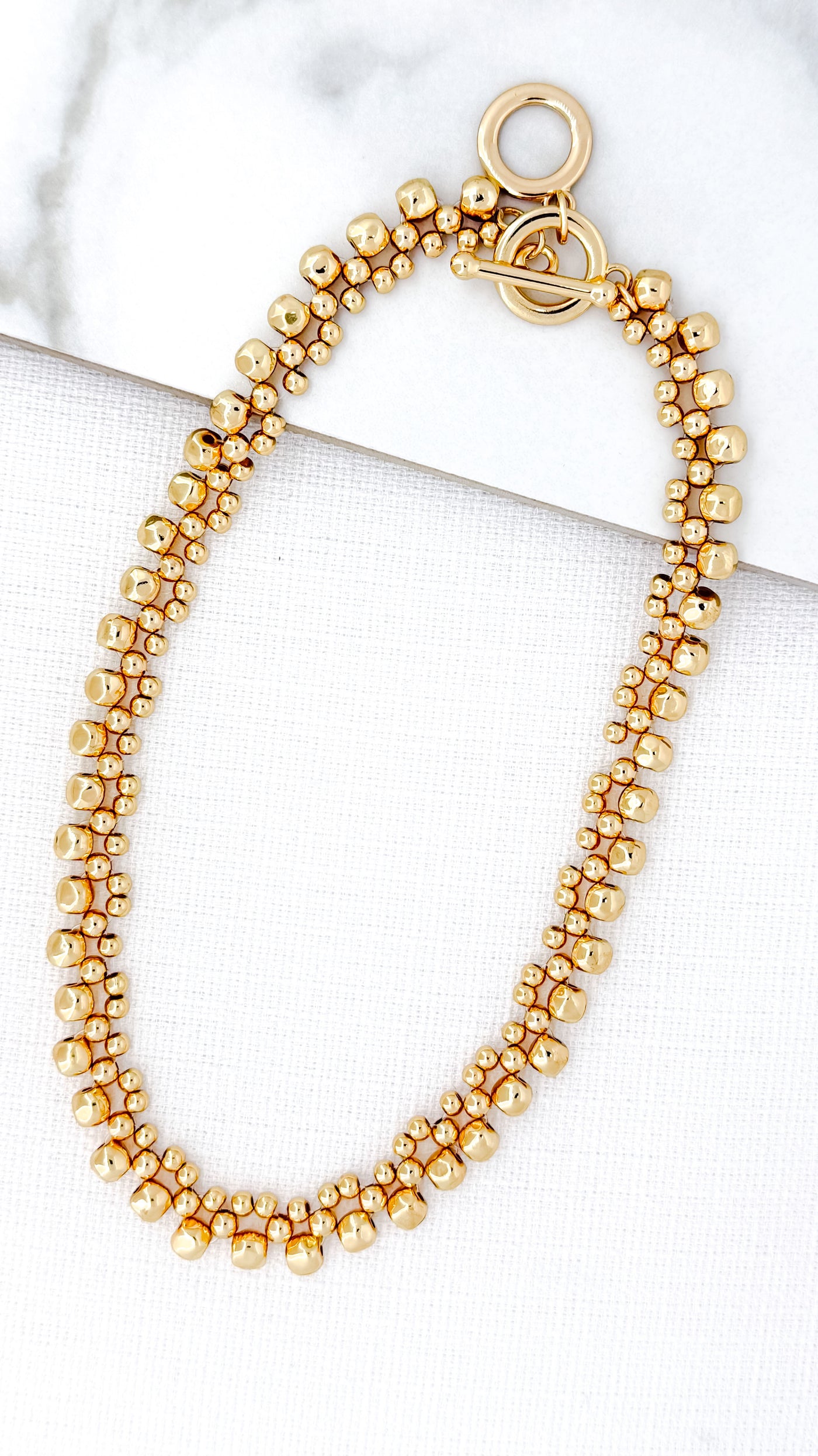 Gold Ball Beaded Necklace