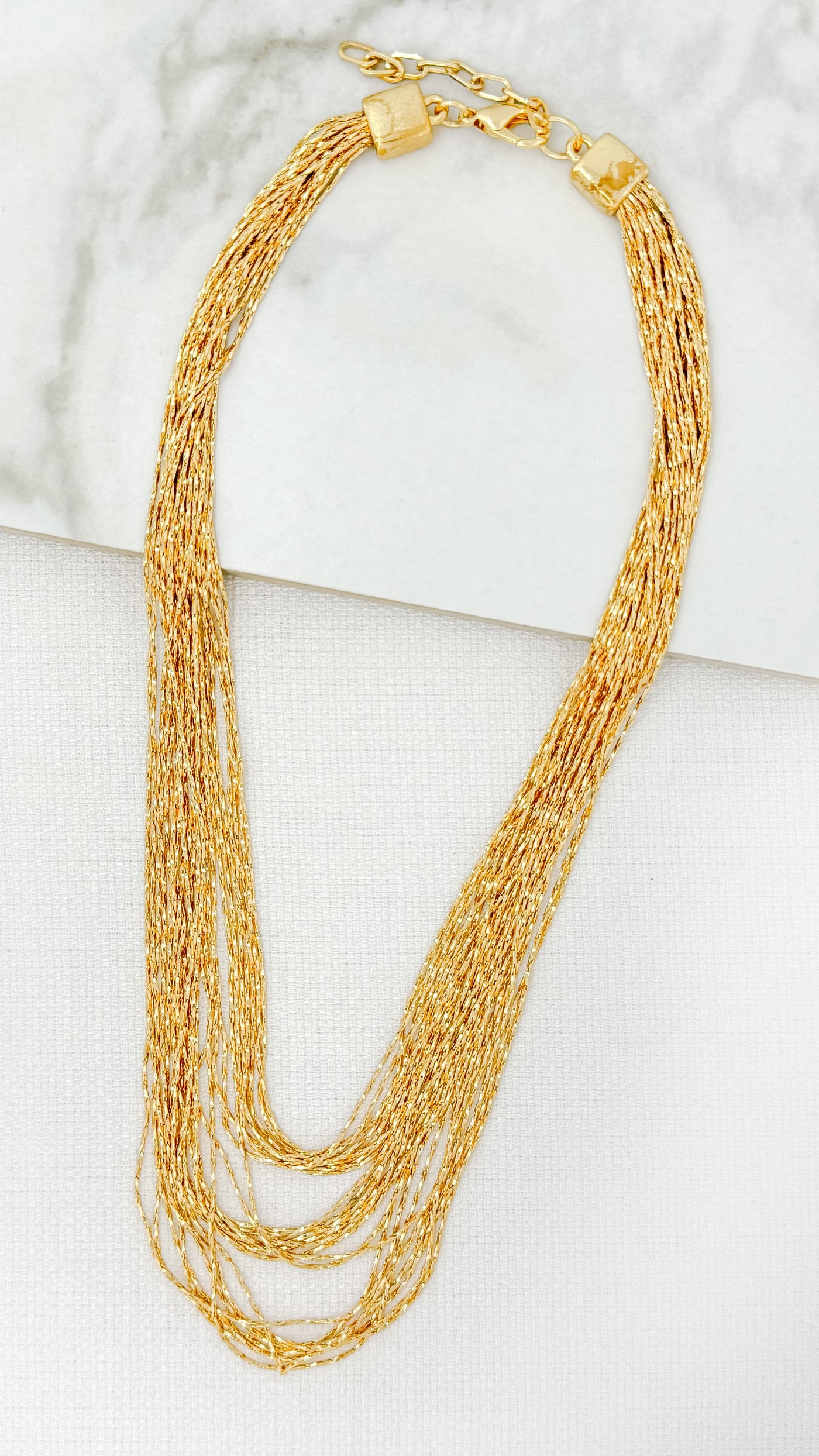 Gold Multi Fine Chain Necklace