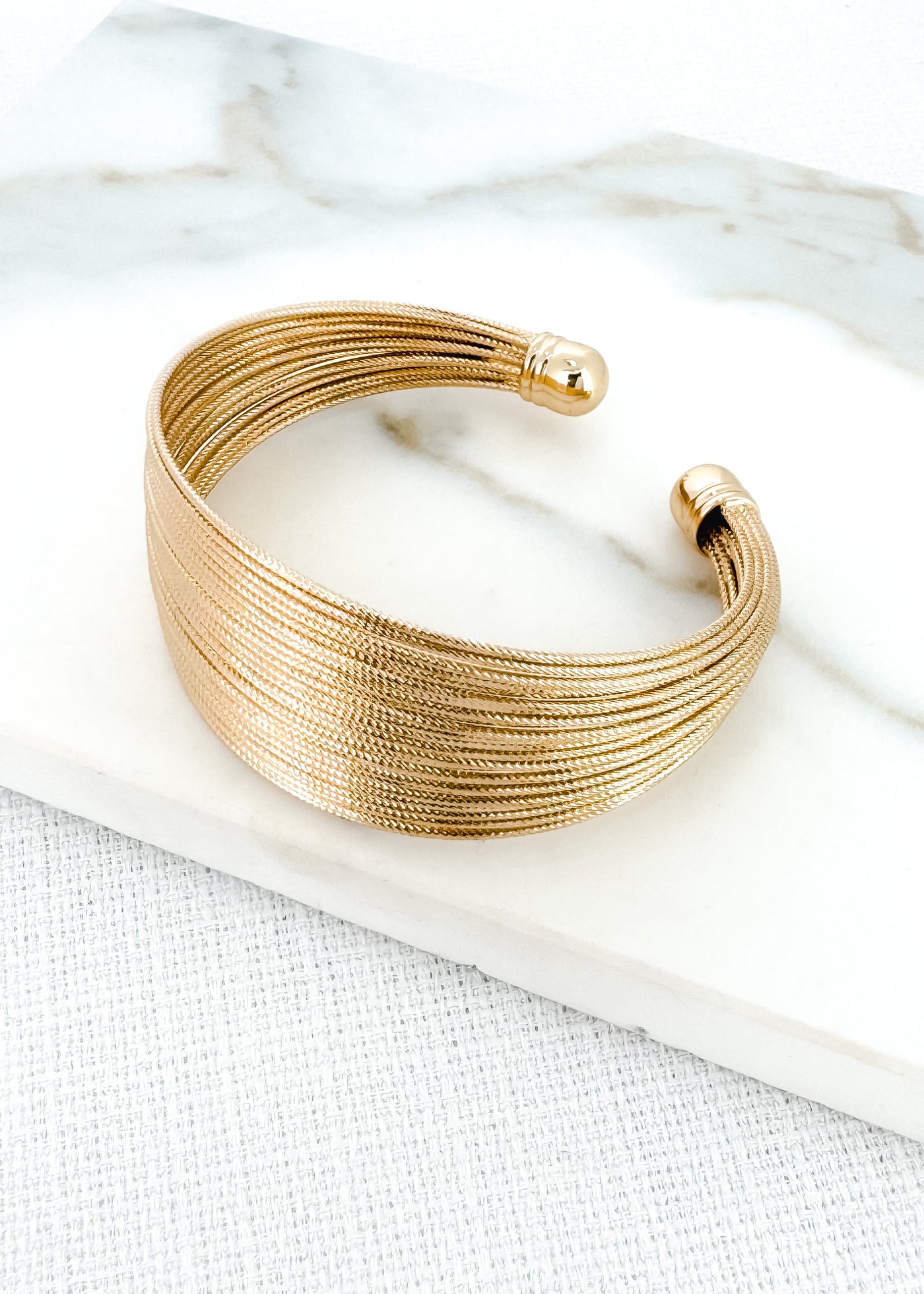 Gold Multi Wire Bangle