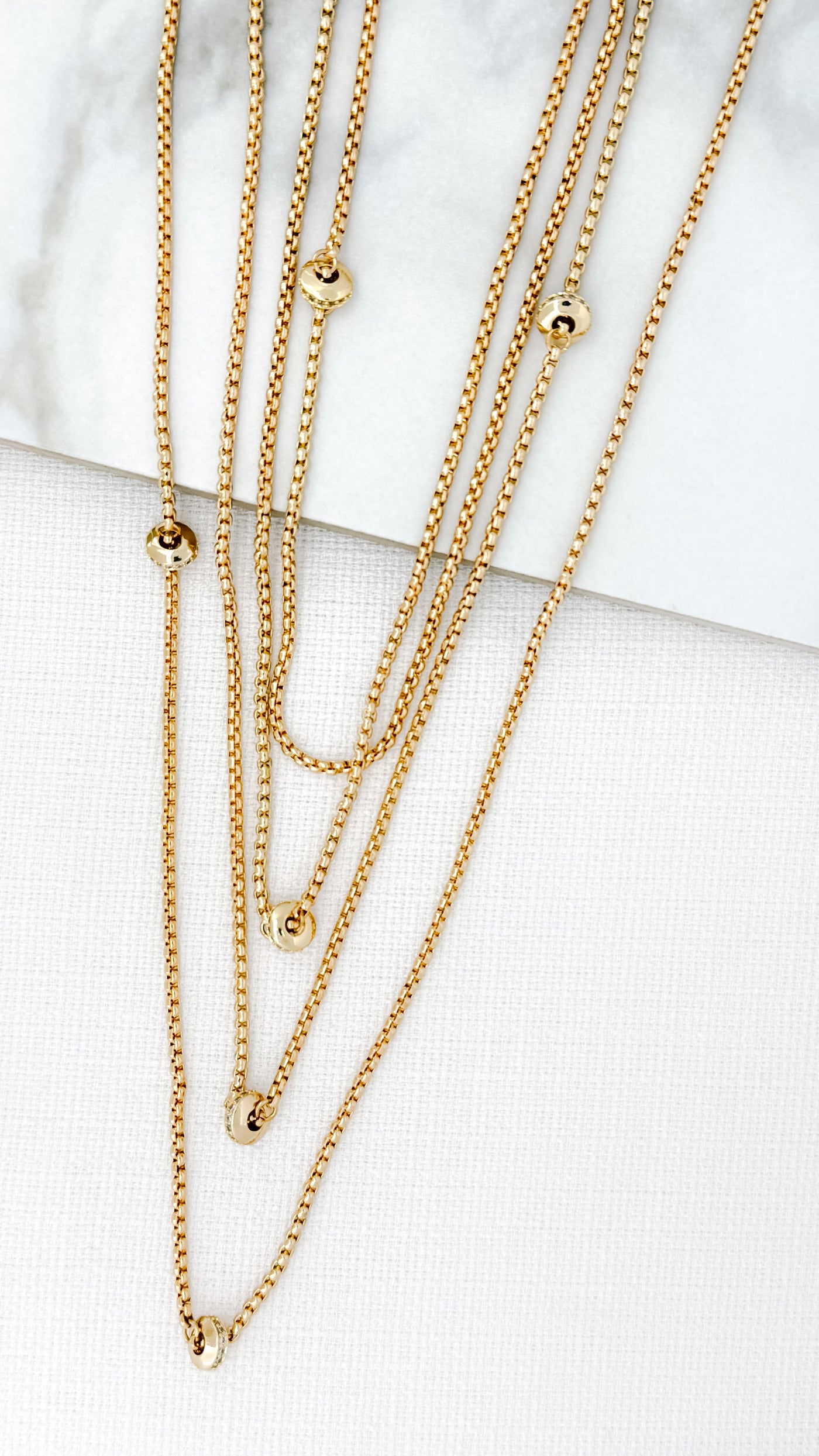 Gold Multi Layer Chain Necklace