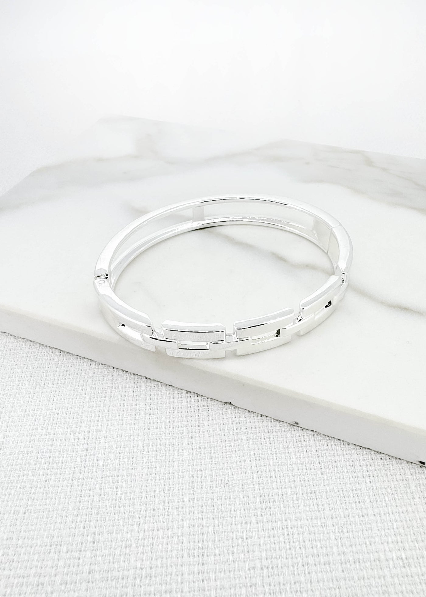 Silver Cut Out Bangle