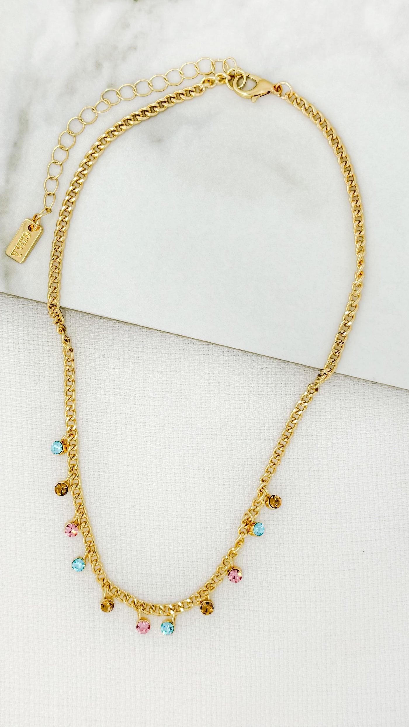 Gold Coloured Diamante Necklace