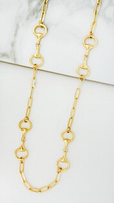 Gold Connector Link Necklace