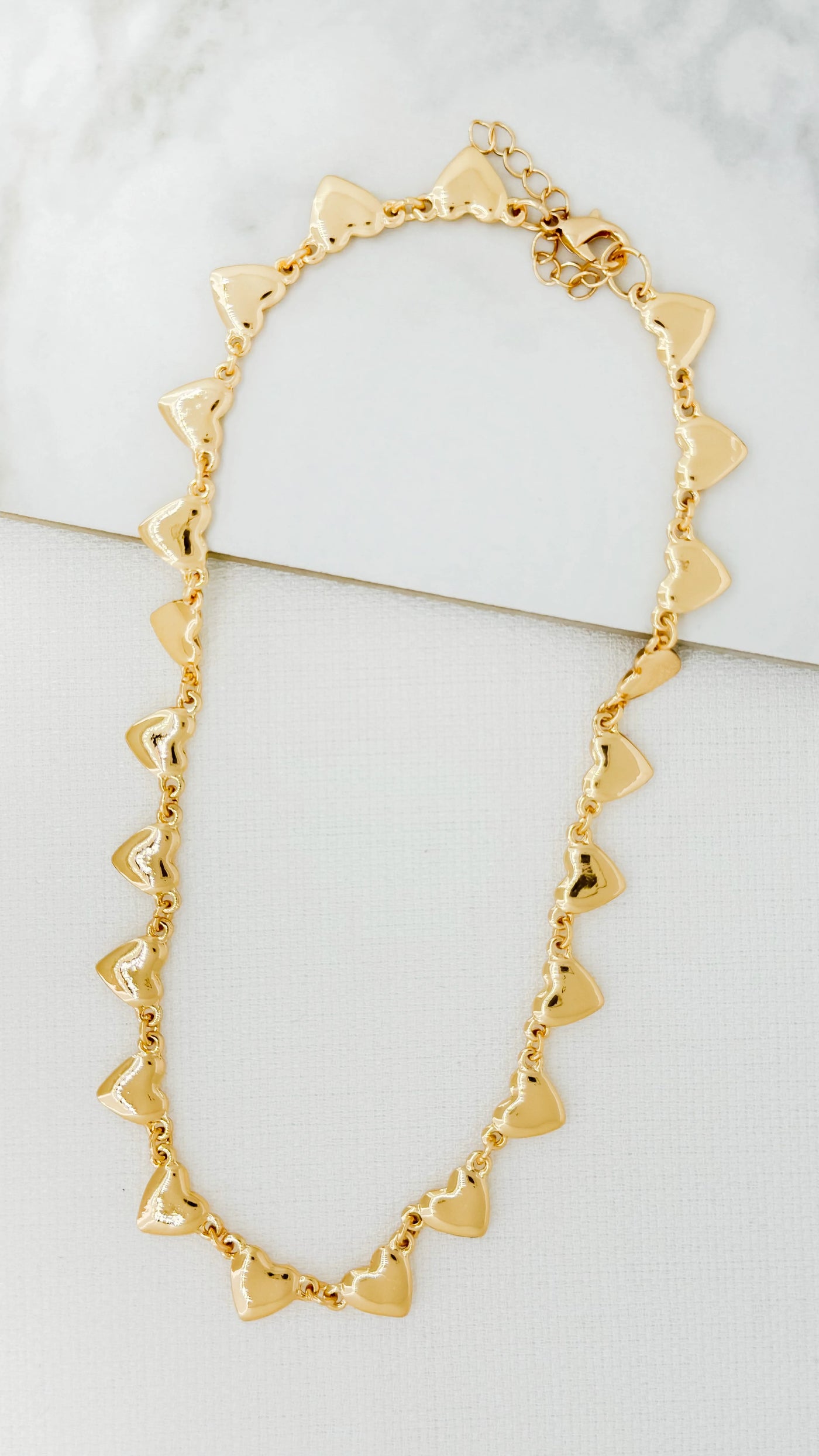 Gold Heart Link Necklace