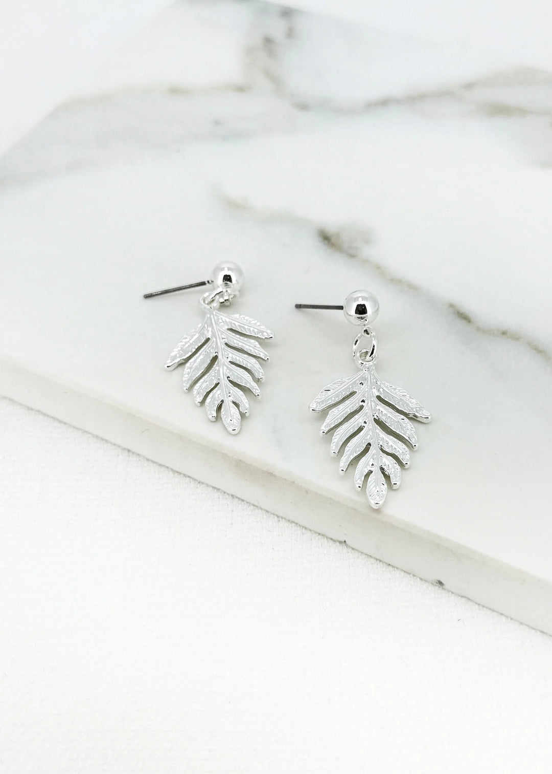 Silver Leaf Earrings