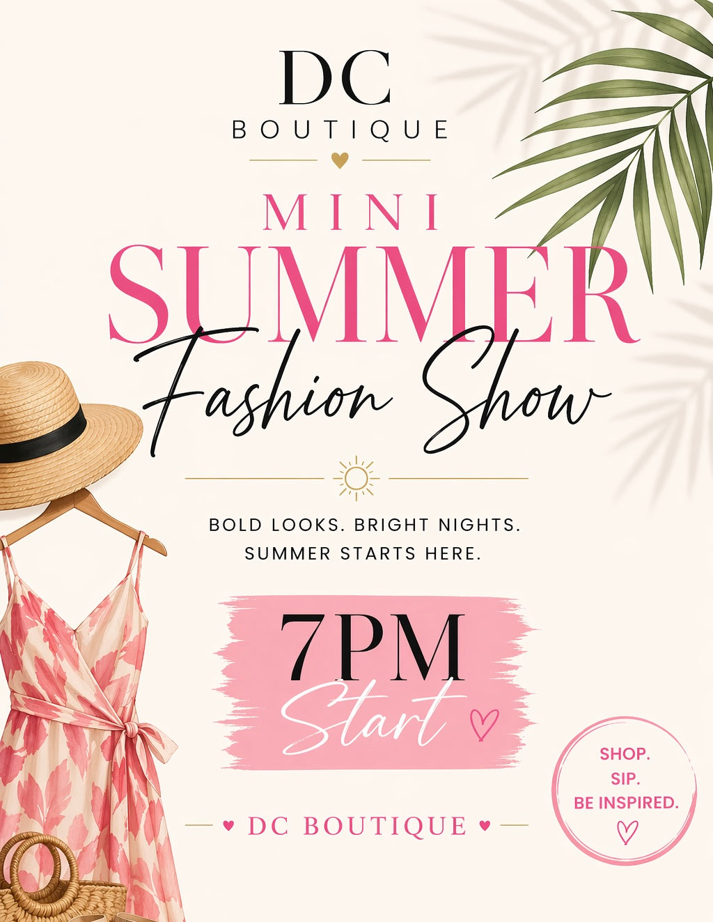 Mini Fashion Show - Thurs 11th June, 7pm start