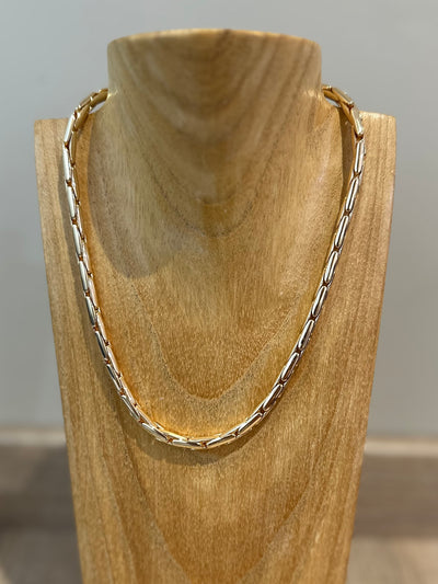 Gold Smooth Chain Short Necklace