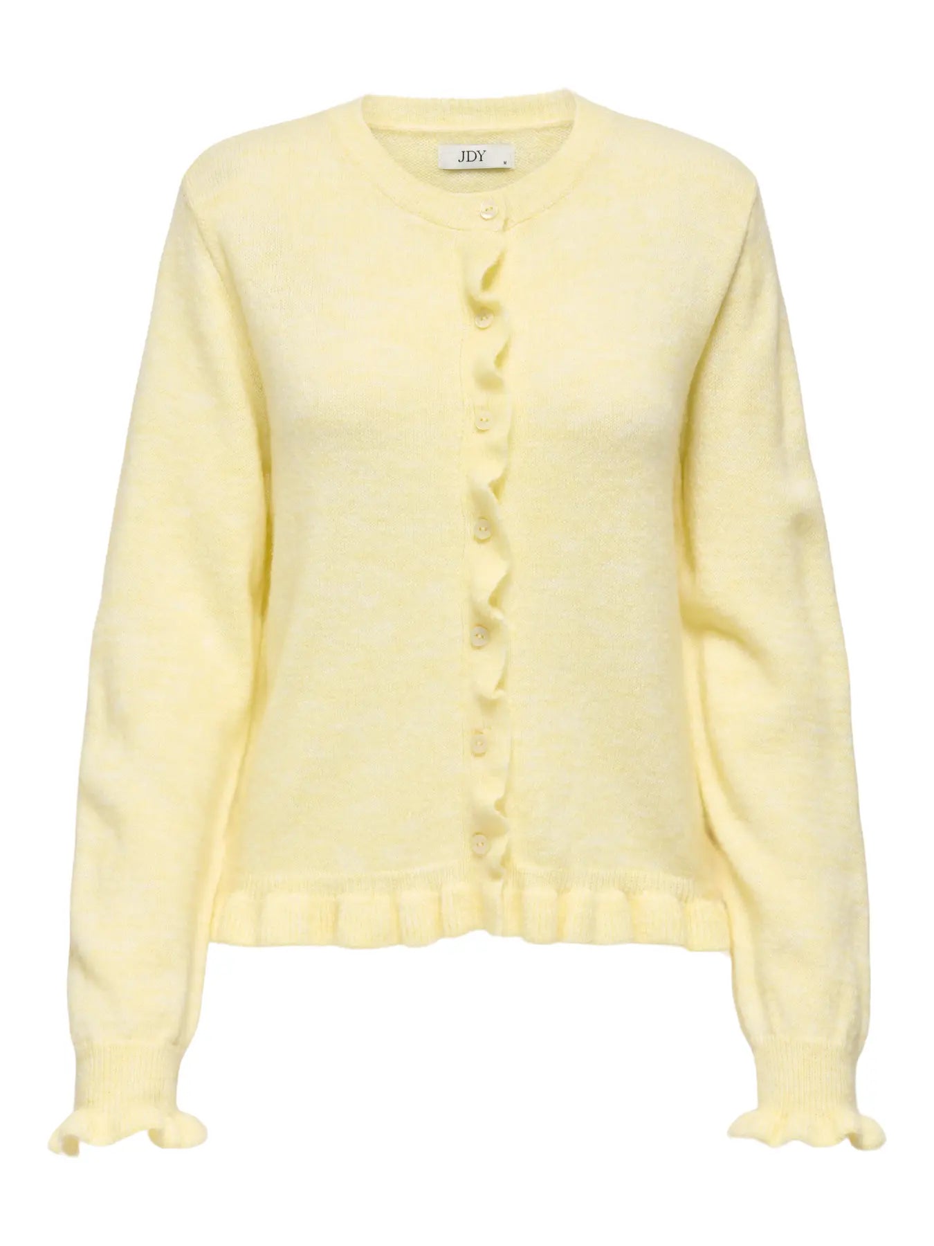 JDY Yellow Frill Edge Cardigan