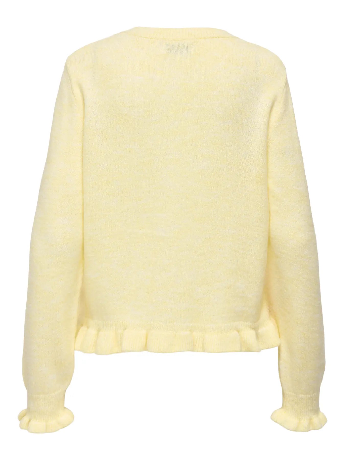 JDY Yellow Frill Edge Cardigan