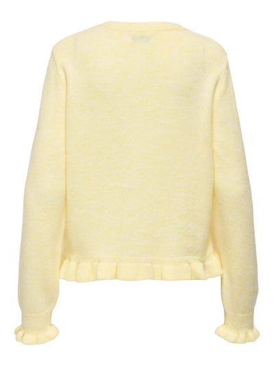 JDY Yellow Frill Edge Cardigan