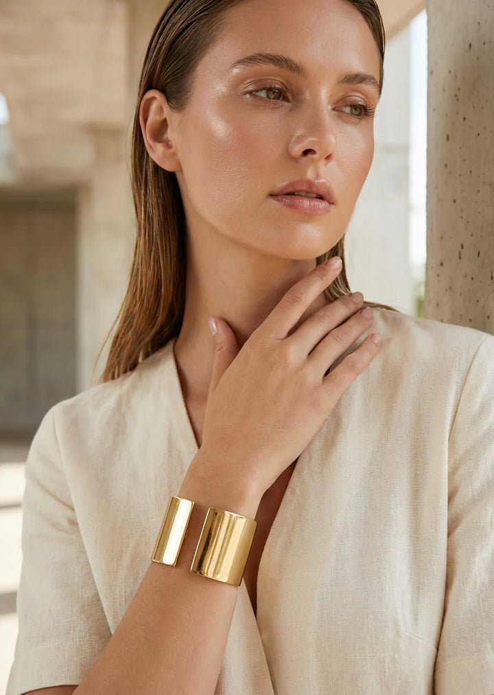 Gold Asymmetric Bangle