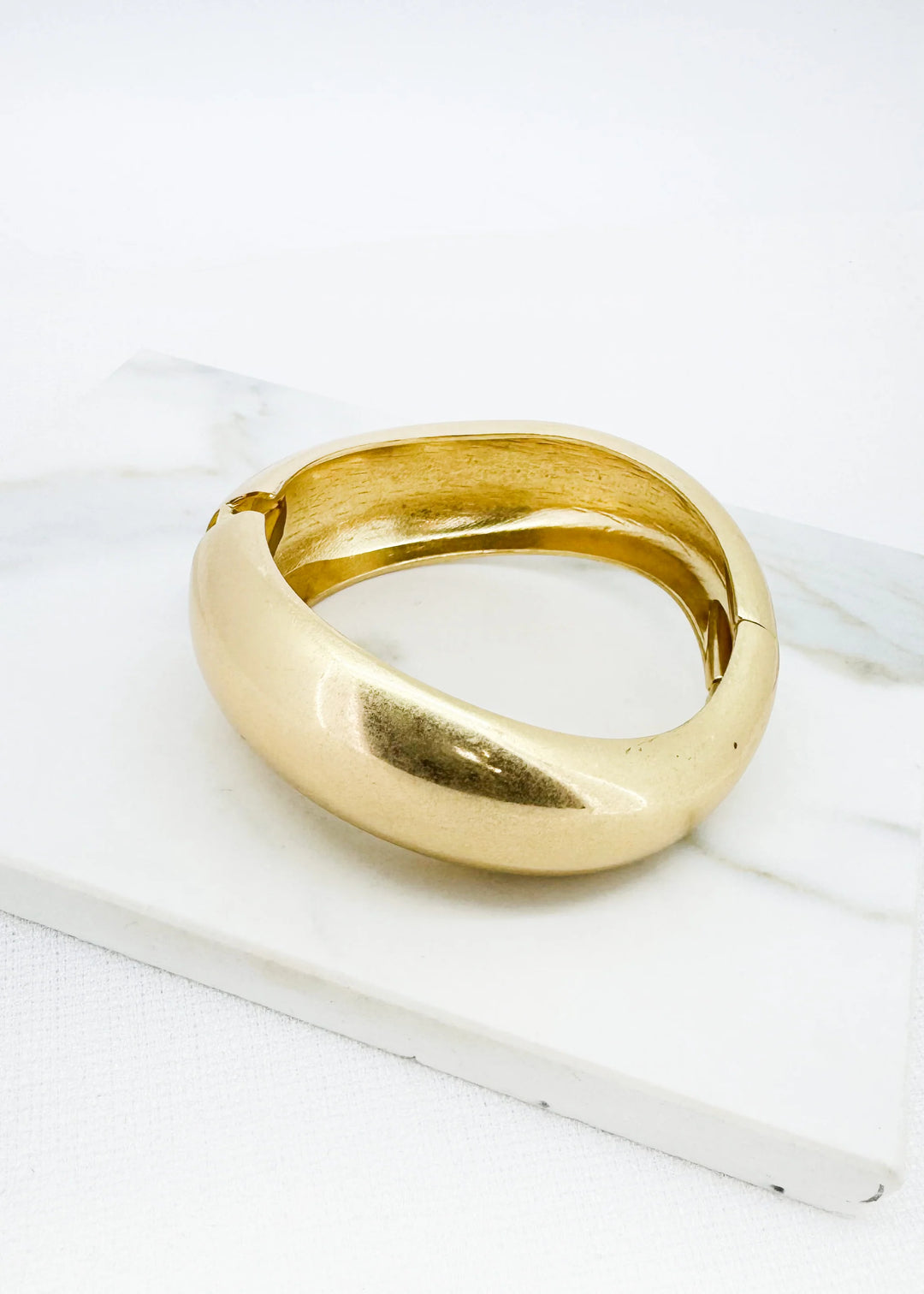 Worn Gold Bubble Bangle