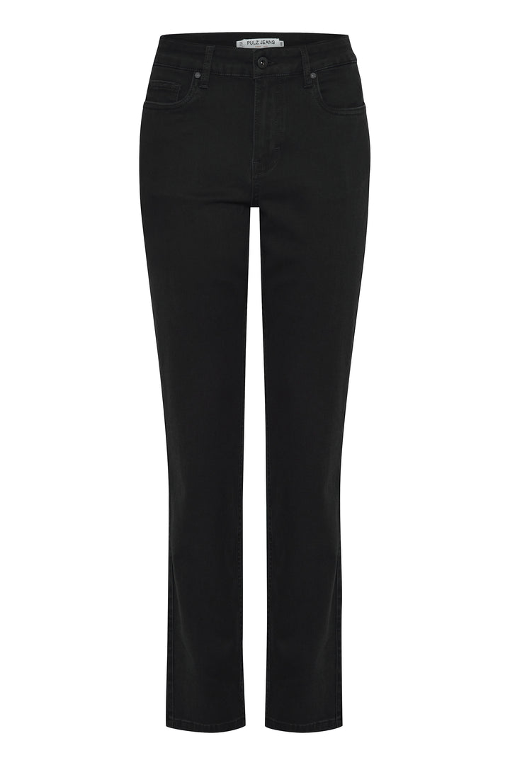 Pulz Black Emma Straight Jeans