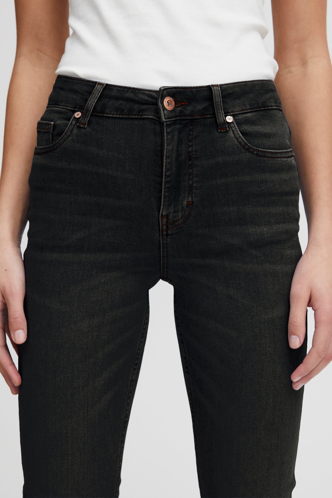 Pulz Black Emma Straight Jeans