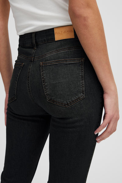 Pulz Black Emma Straight Jeans