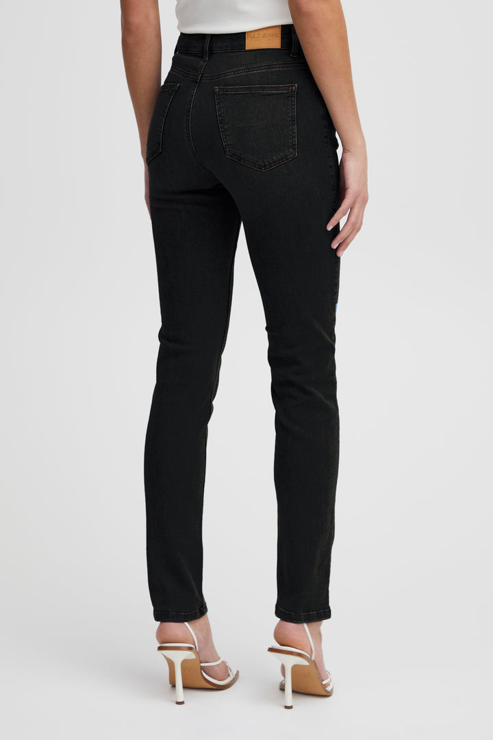 Pulz Black Emma Straight Jeans