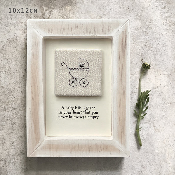 'Baby Fills A Place' Pushchair Wooden Sign