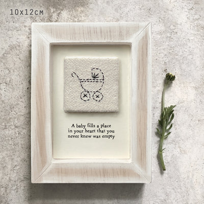 'Baby Fills A Place' Pushchair Wooden Sign