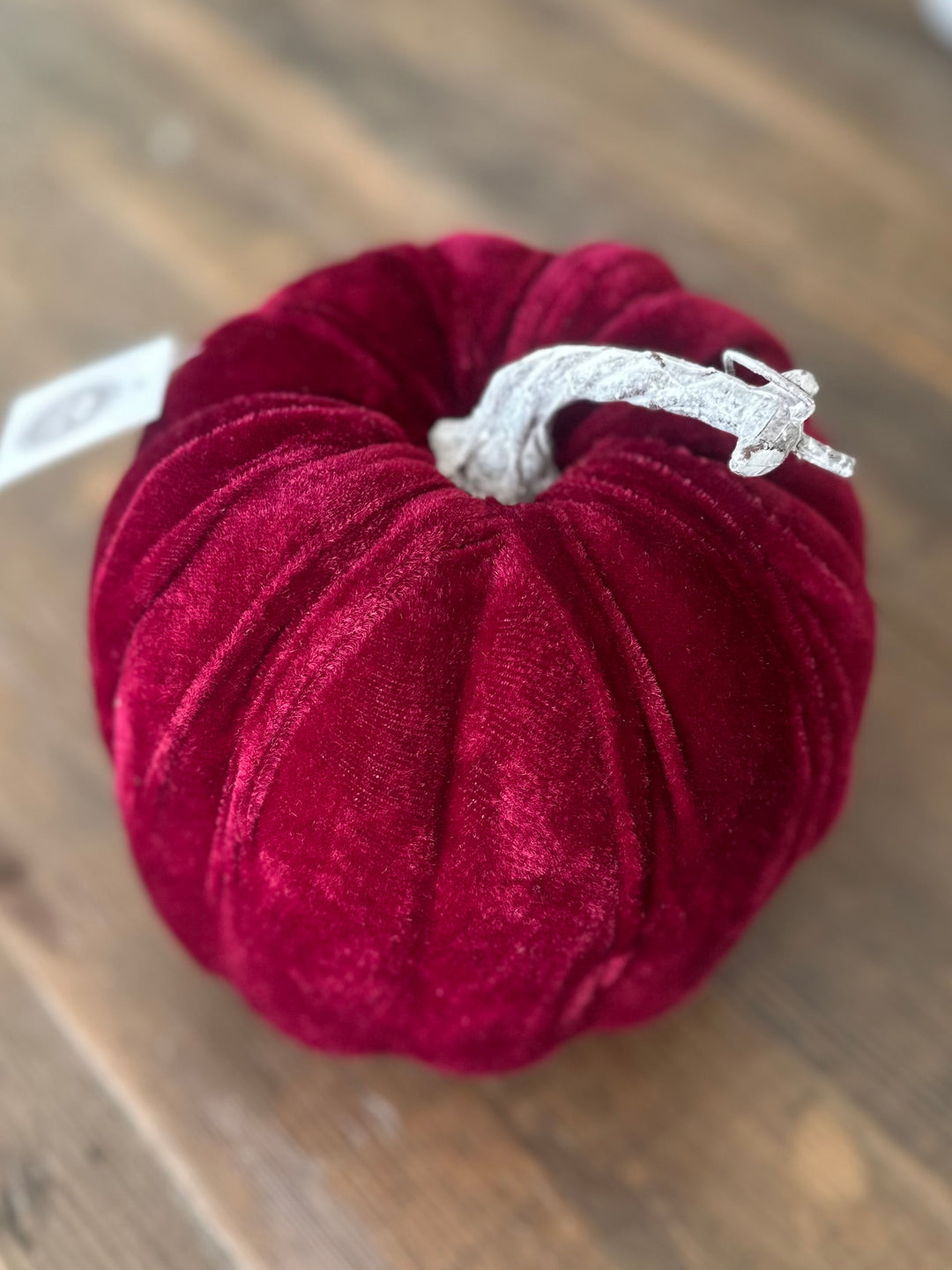 Burgundy Velvet Pumpkin