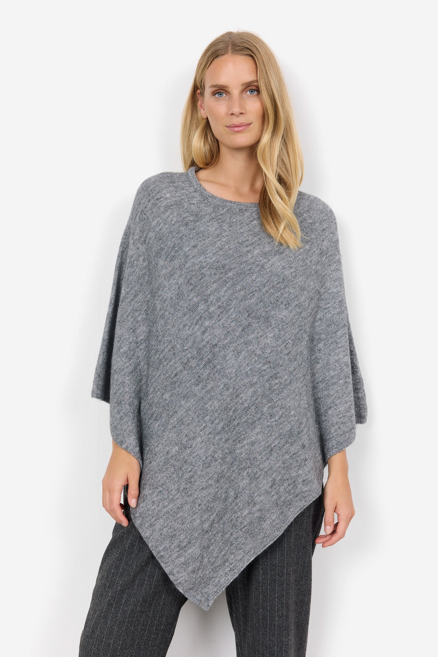 SC Grey Lurex Viana Poncho