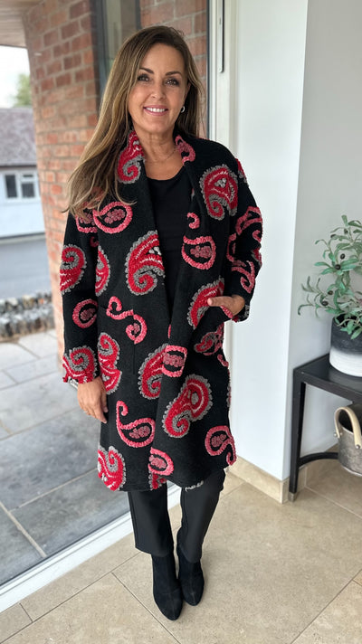 Black Paisley Coat
